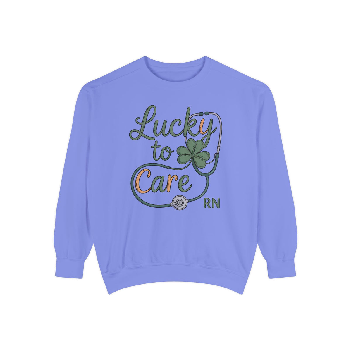 RN Nurse Sweatshirt, St Patrick's Day Gift For Nurse, Lucky To Care Crewneck, Nurse St Patricks Day Shirt, Shamrock Nurse Gift, RN Tee