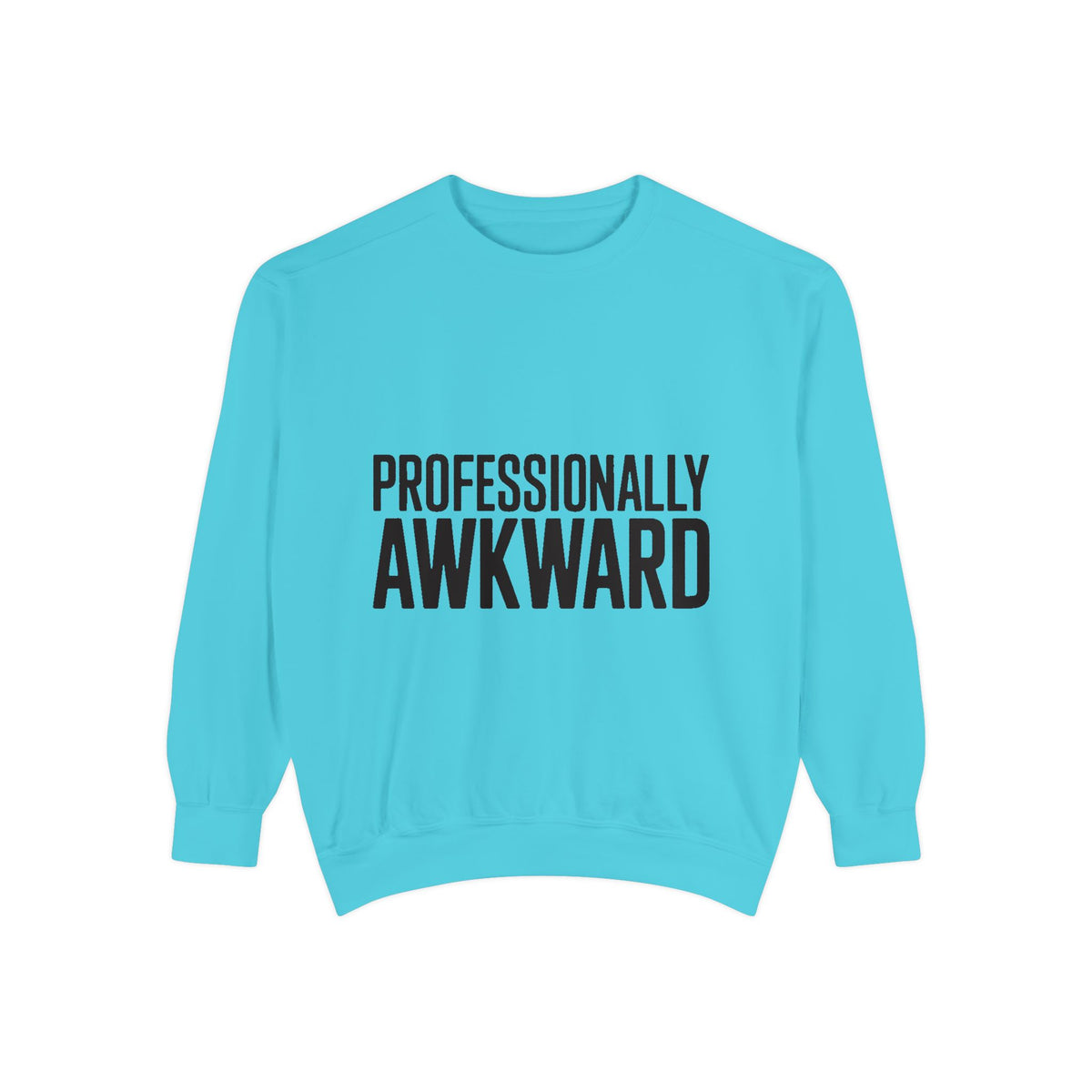 Professionally Awkward Sweatshirt, Funny Embroidered Crewneck, Sarcastic Office Gift, Introvert Humor Pullover, Coworker Gift