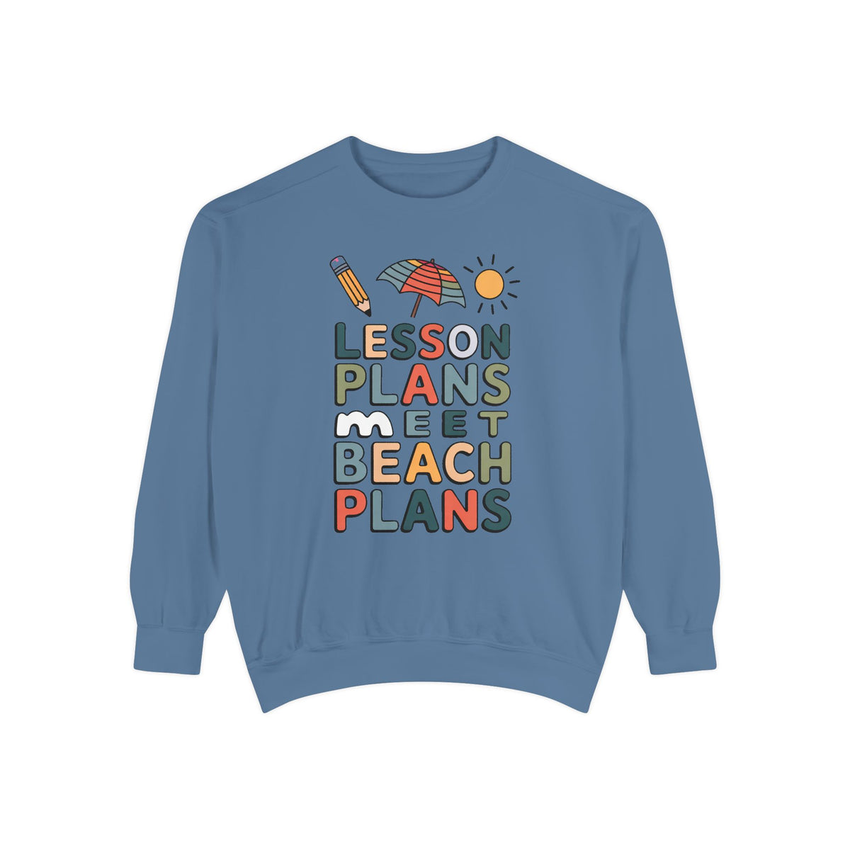 Teacher Sweatshirt, Lesson Plans Meet Beach Plans, End of School Year Gift For Teacher, Summer Break Crewneck, Last Day of School Gift, Tea…