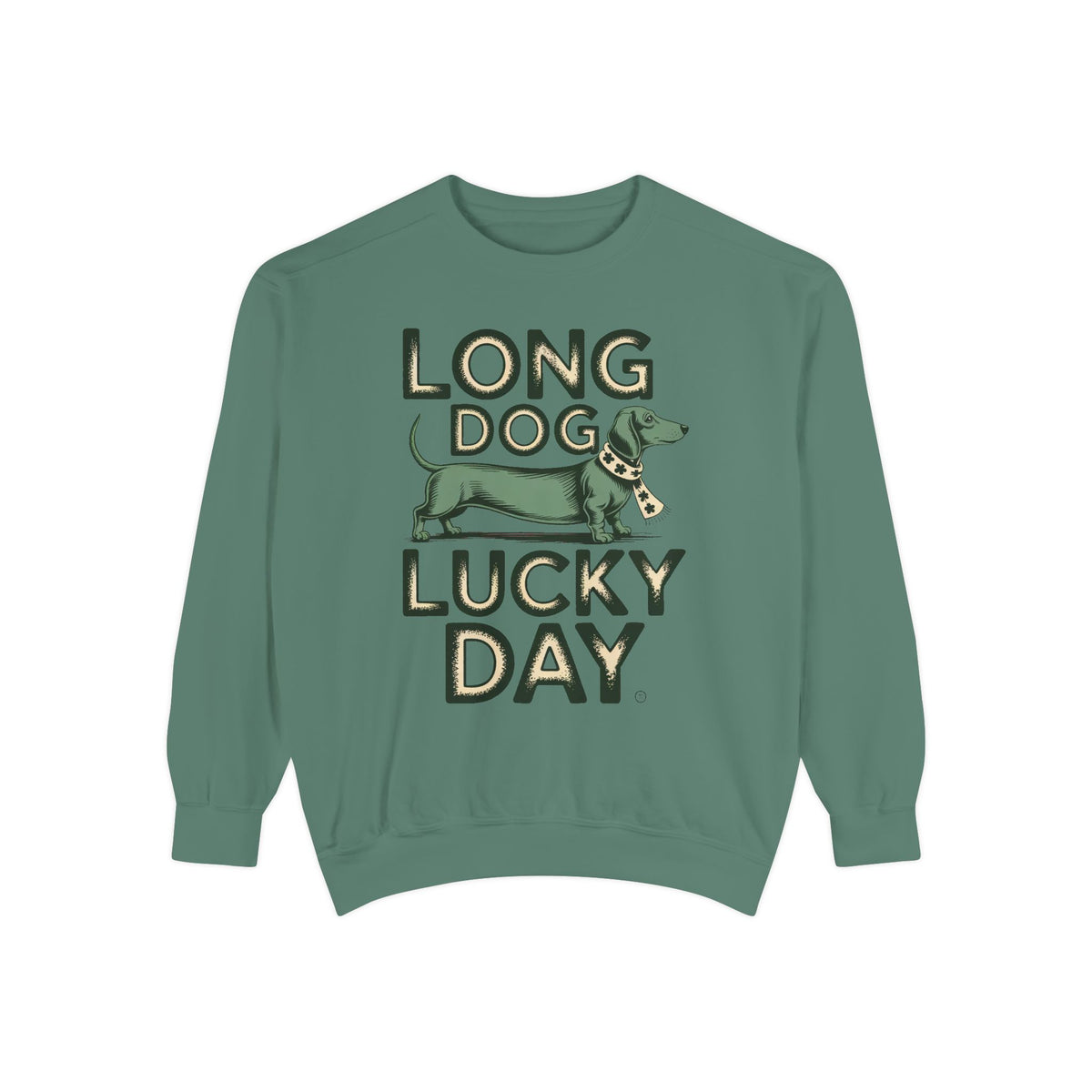 Dachshund Sweatshirt, St Patrick's Day Gift For Dog Owner, Long Dog Lucky Day Crewneck, Wiener Dog Lover Gift, Funny Dachshund Shirt
