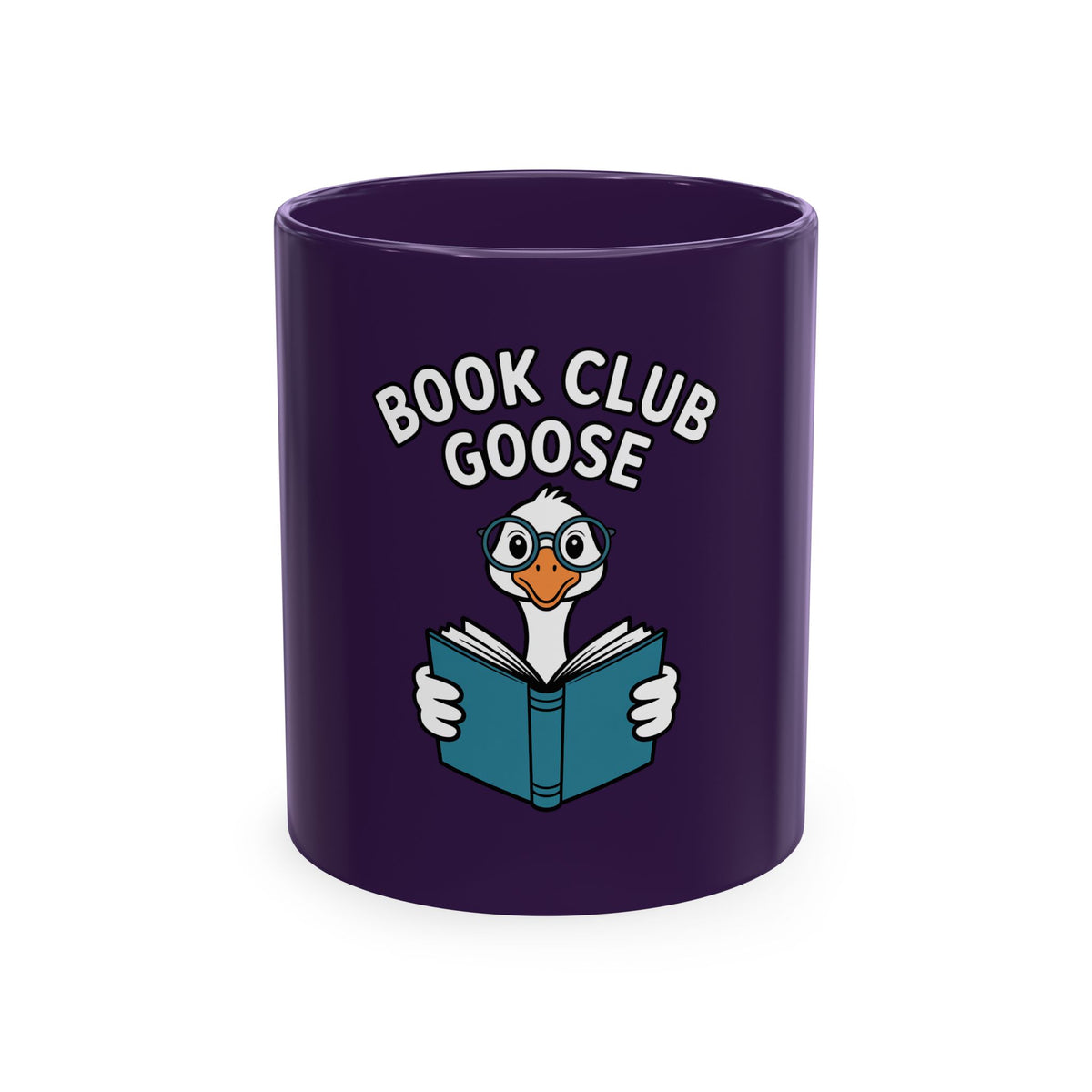 Book Club Goose Mug, Funny Reading Goose Coffee Cup, Bookworm Gift, Cute Bird Lover Mug, Librarian Gift Mug