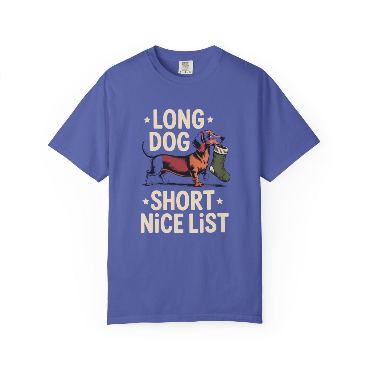 Dachshund Lover Christmas Shirt, Long Dog Short Nice List Tee, Funny Dachshund Christmas Gift, Wiener Dog Holiday Shirt, Dog Mom Christmas…