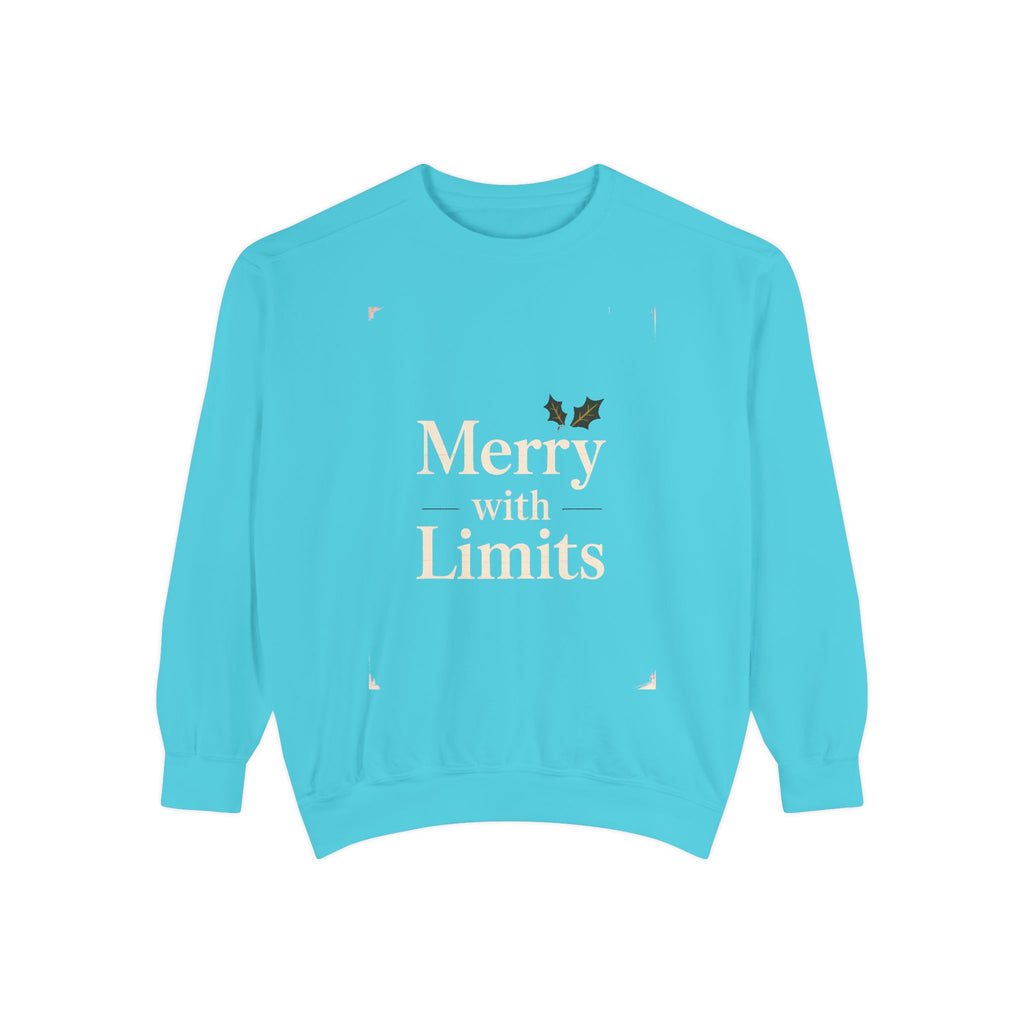 Busy Adult Christmas Sweatshirt, Merry With Limits Crewneck, Funny Christmas Gift For Tired Adults, Sarcastic Holiday Sweater, Dry Humor Xm…