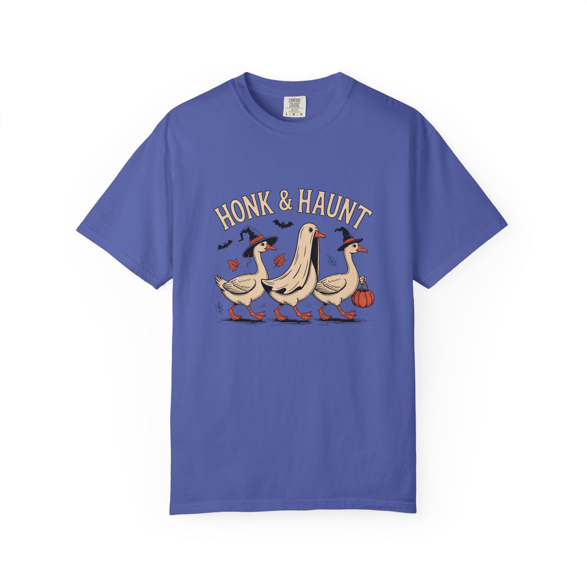 Honk & Haunt Geese Shirt, Funny Halloween Goose T-Shirt, Vintage Spooky Season Tee, Bird Lover Halloween Gift