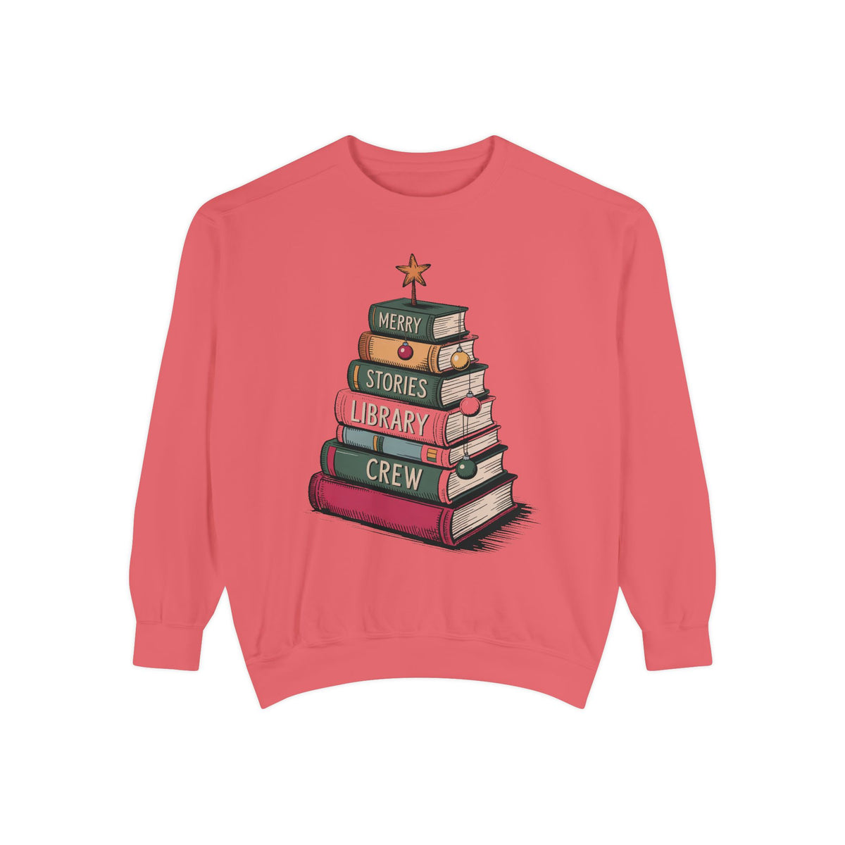Librarian Christmas Sweatshirt, Library Crew Gift, Merry Stories Crewneck, Christmas Gift For Librarian, Book Lover Holiday Sweatshirt, Lib…