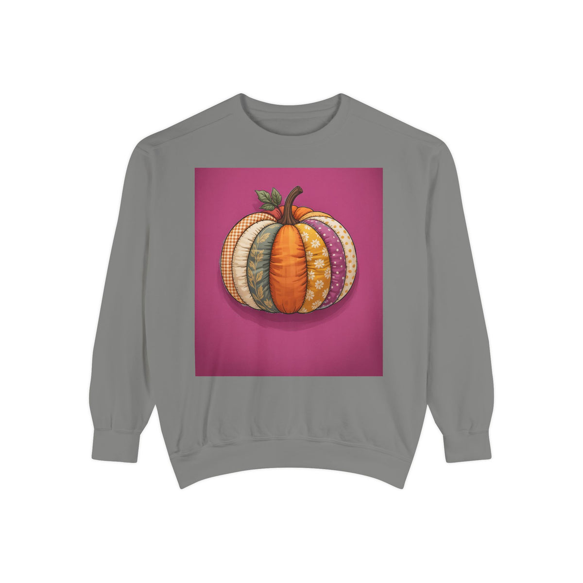Patchwork Pumpkin Sweatshirt, Fall Quilted Pumpkin Crewneck, Halloween Sweatshirt, Cozy Autumn Gift, Cottagecore Fall Sweater