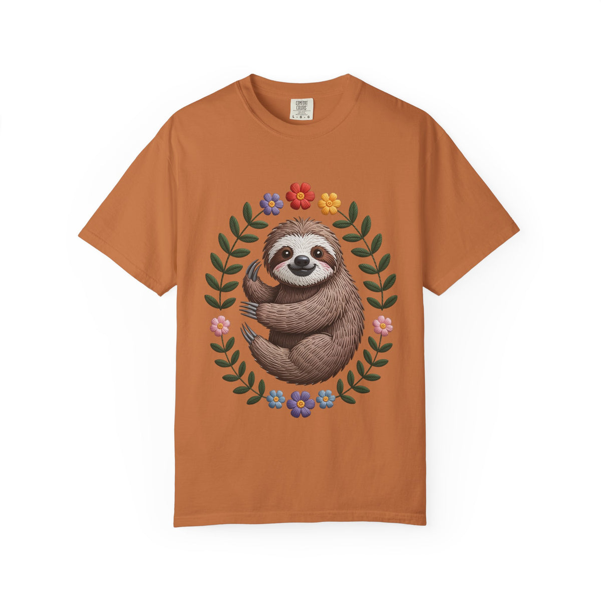 Floral Sloth T-Shirt
