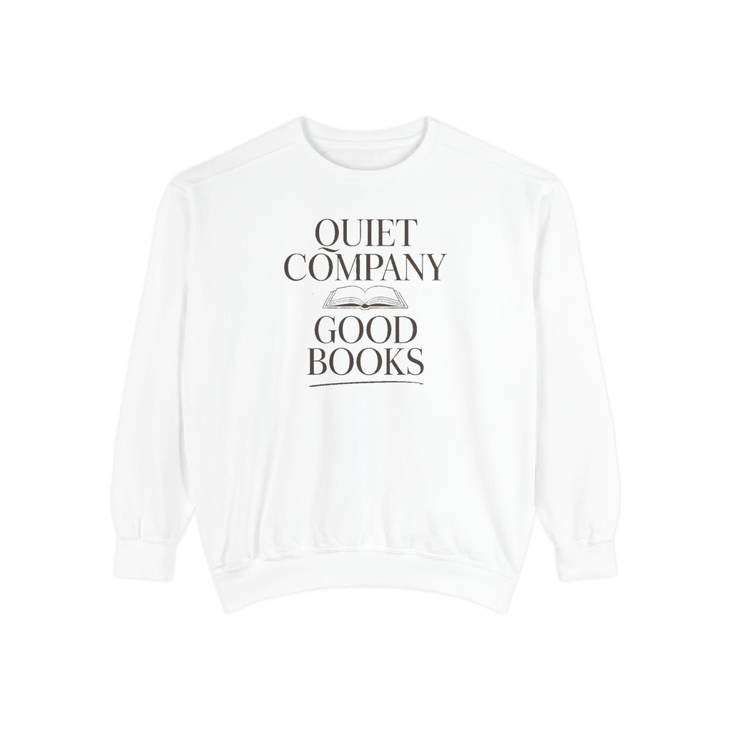 Introvert Reader Sweatshirt, Quiet Company Good Books Crewneck, Book Lover Gift, Reading Hobby Sweatshirt, Bookish Gift For Introverts