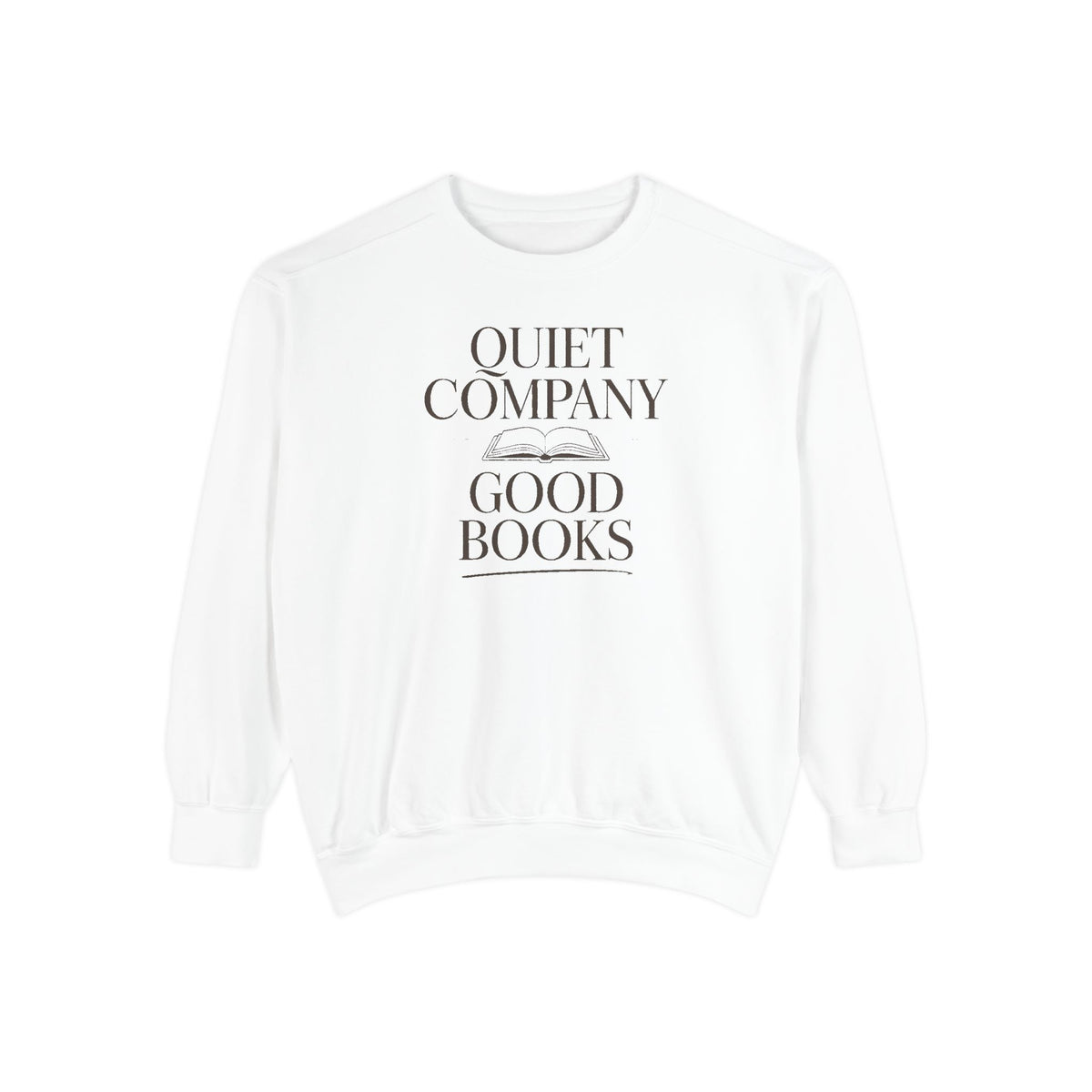 Introvert Reader Sweatshirt, Quiet Company Good Books Crewneck, Book Lover Gift, Reading Hobby Sweatshirt, Bookish Gift For Introverts