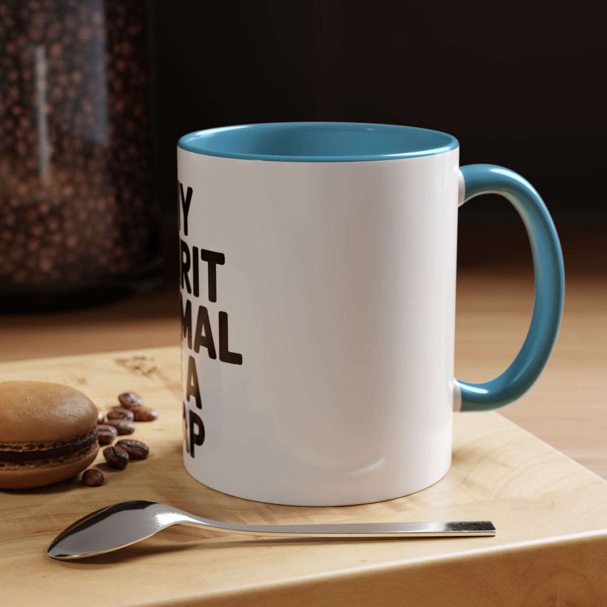 My Spirit Animal Is A Nap Mug, Funny Nap Lover Coffee Cup, Lazy Day Sarcastic Gift, Bold Typography Accent Mug for Coffee or Tea