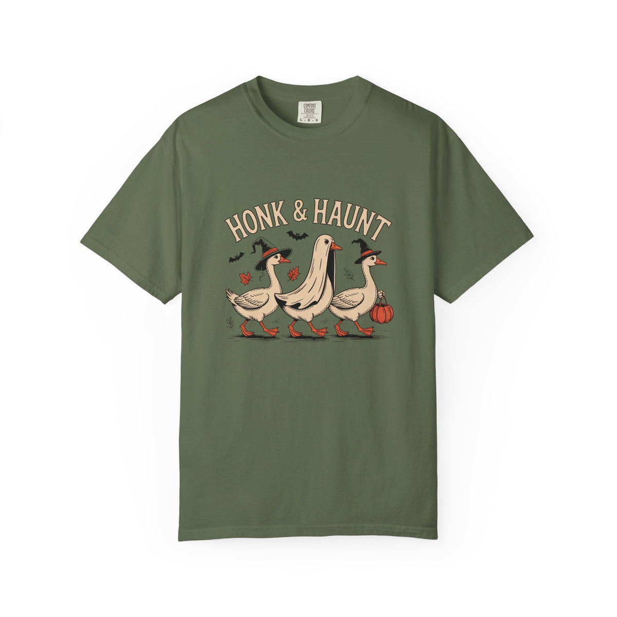 Honk & Haunt Geese Shirt, Funny Halloween Goose T-Shirt, Vintage Spooky Season Tee, Bird Lover Halloween Gift