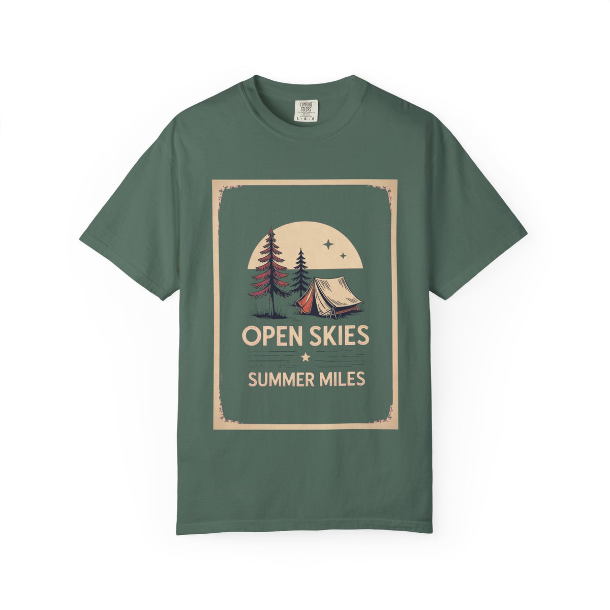 Camping Shirt, Fourth Of July Shirt, Open Skies Summer Miles Tee, 4th Of July Camping Gift, Retro Outdoor Tee, Camping Trip Shirt