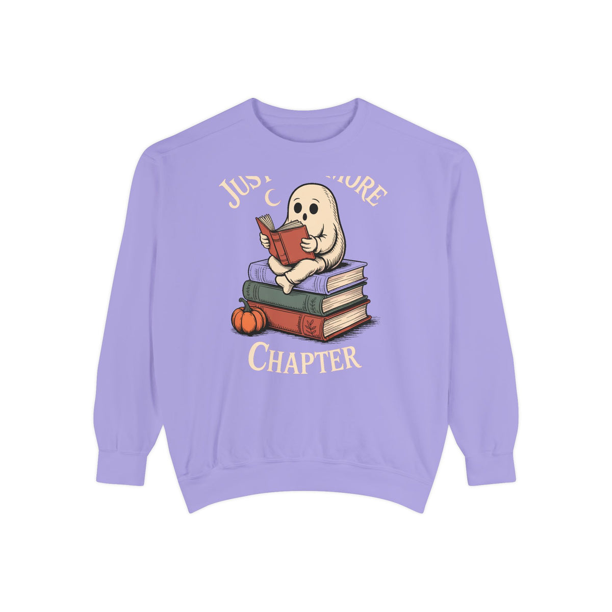 Just One More Chapter Ghost Sweatshirt, Halloween Reading Crewneck, Bookish Ghost Sweatshirt, Cozy Fall Book Lover Gift