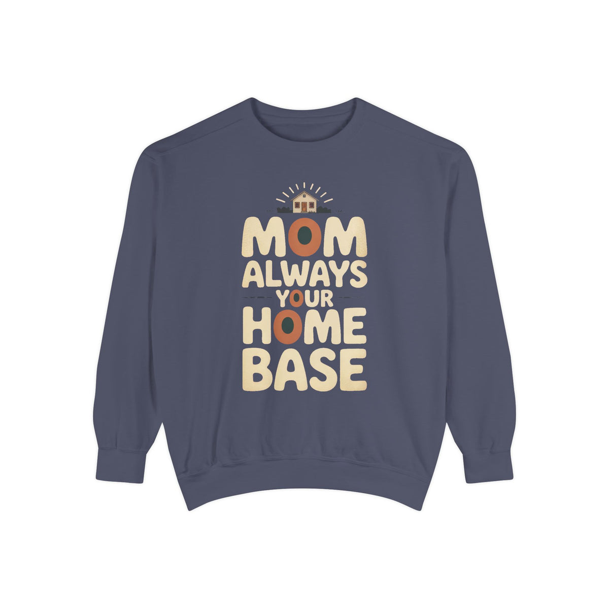 Mom Sweatshirt, Mother's Day Gift For Mom From Adult Child, Always Your Home Base Crewneck, Retro Mom Gift, Embroidered Mom Sweater