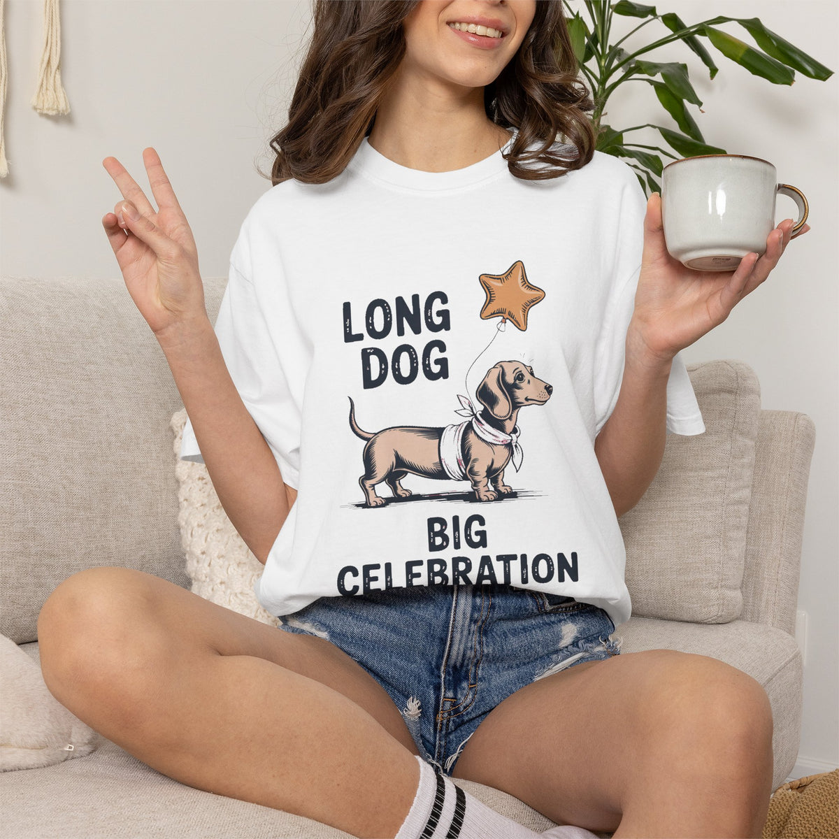 Dog Mom Shirt, Dachshund Fourth of July Shirt, Long Dog Big Celebration Tee, 4th of July Dog Mom Gift, Patriotic Dachshund T-Shirt