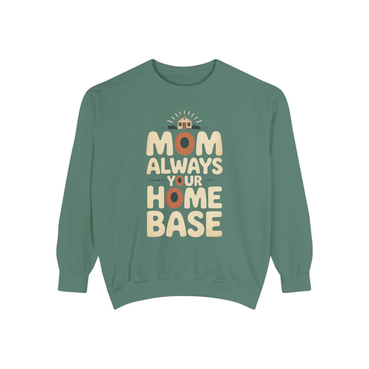 Mom Sweatshirt, Mother's Day Gift For Mom From Adult Child, Always Your Home Base Crewneck, Retro Mom Gift, Embroidered Mom Sweater