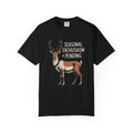 Funny Christmas Shirt for Adults, Seasonal Enthusiasm Pending Reindeer Tee, Deadpan Reindeer Christmas Gift, Sarcastic Holiday T-Shirt