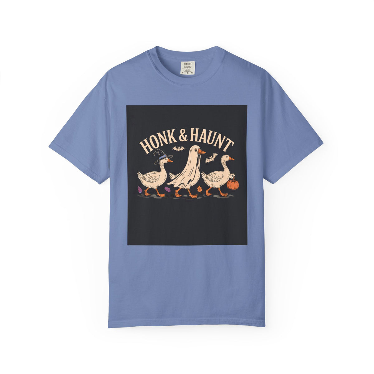 Honk & Haunt Geese Halloween Shirt, Funny Vintage Goose Halloween Tee, Witch Ghost Pumpkin Goose Gift, Spooky Season T-Shirt