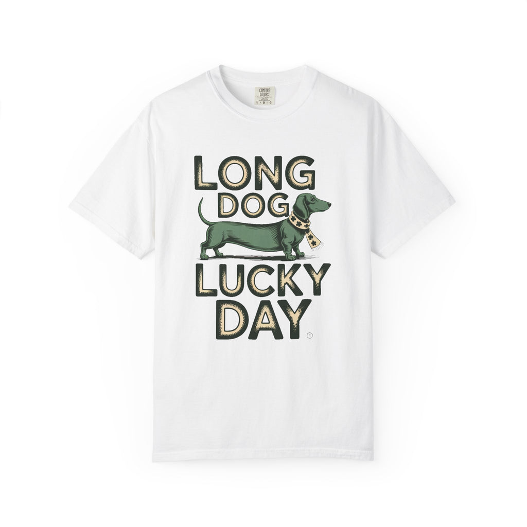 Dachshund Owner St Patrick's Day Shirt, Long Dog Lucky Day Tee, Funny Wiener Dog Shirt, Dog Mom Gift For Dachshund Lovers, Irish Dog Tee
