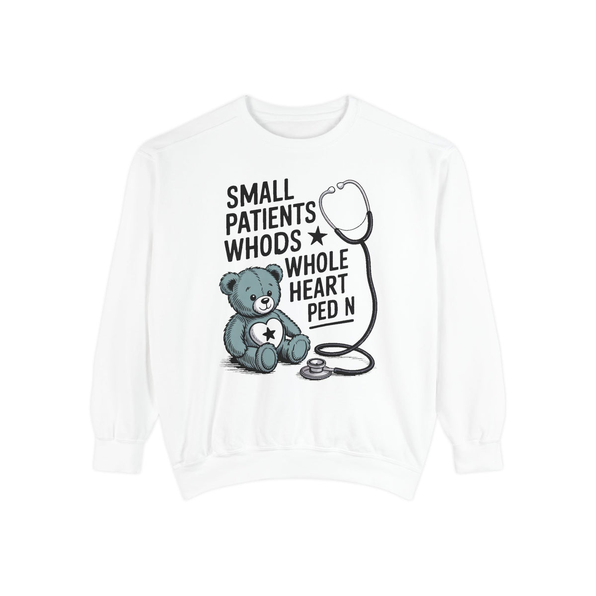 Peds RN Sweatshirt, Pediatric Nurse Gift, Small Patients Whole Heart Crewneck, Nurse Retirement Gift, Pediatric Nurse Appreciation Sweatshi…